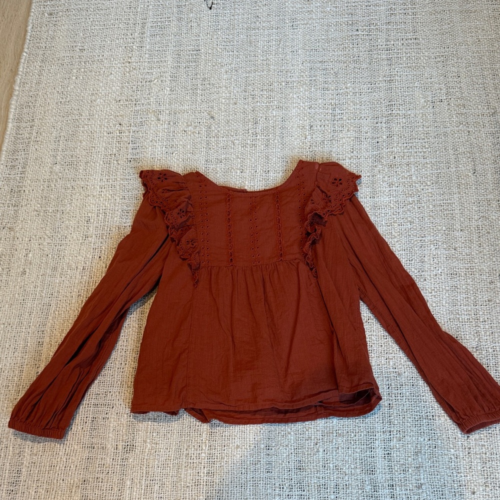 Cat & Jack Rust Long Sleeve Kids Top